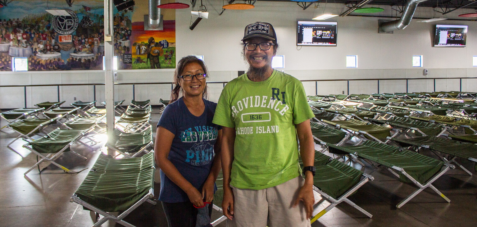 The Samanos in the overnight shelter.