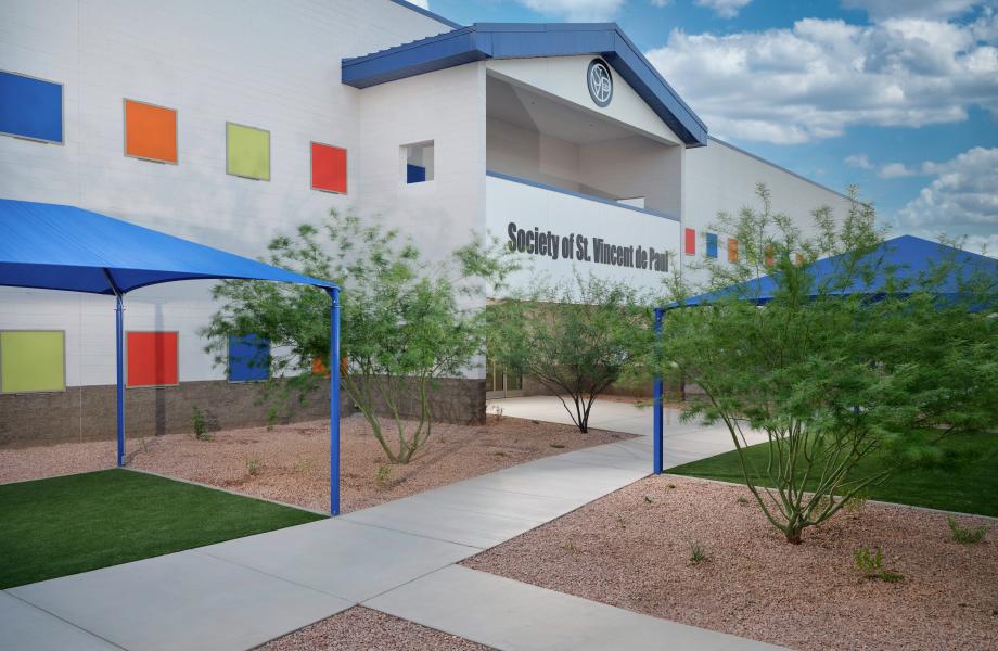 Exterior of De Paul Manor building