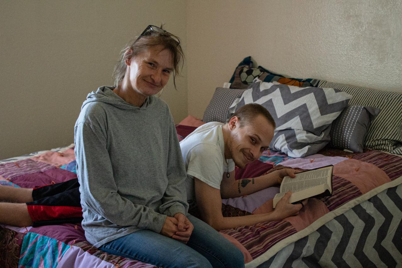 Corey and Tammy reading their bible 