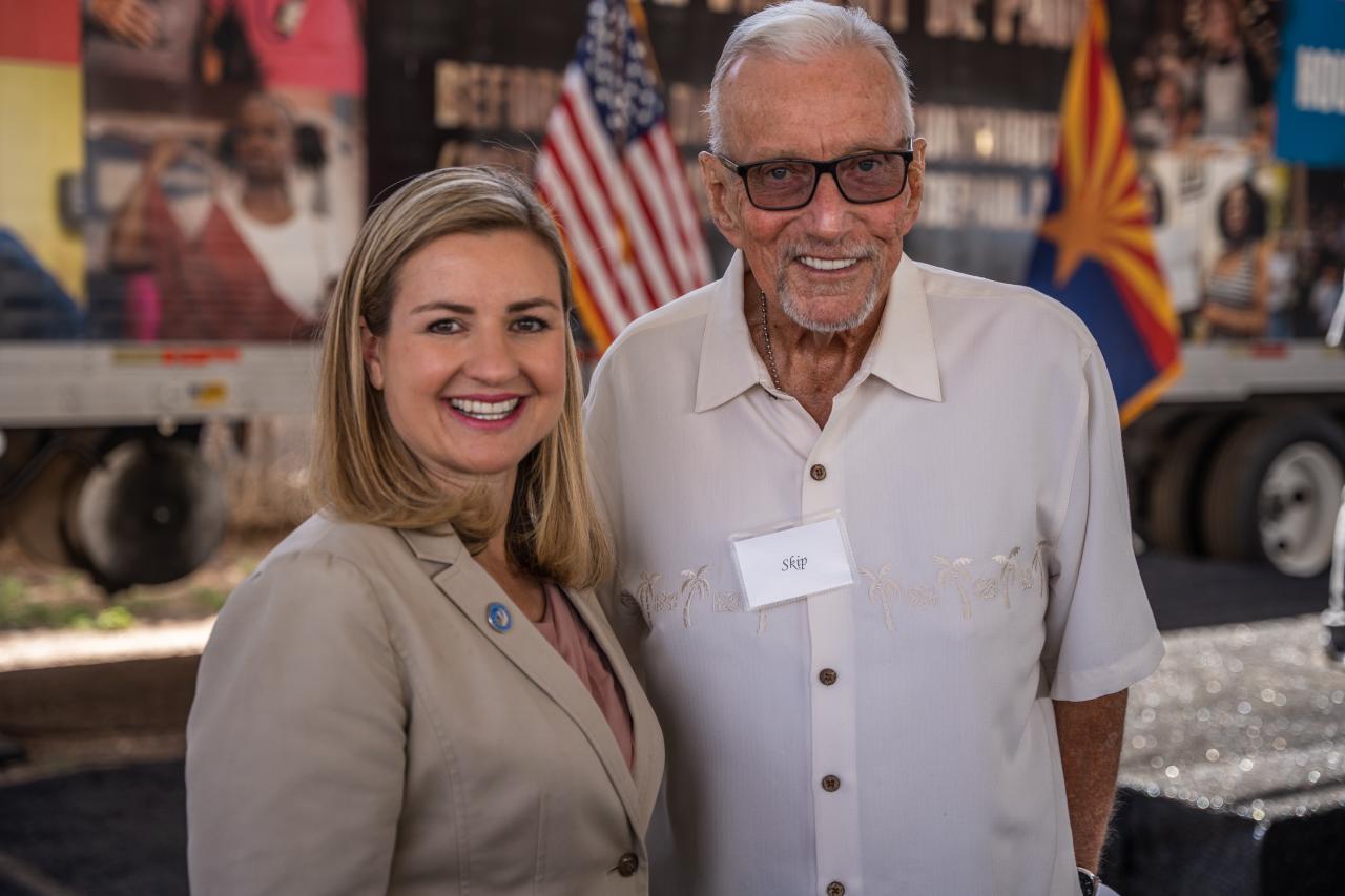 Mayor Kate Gallego and Skip Lake