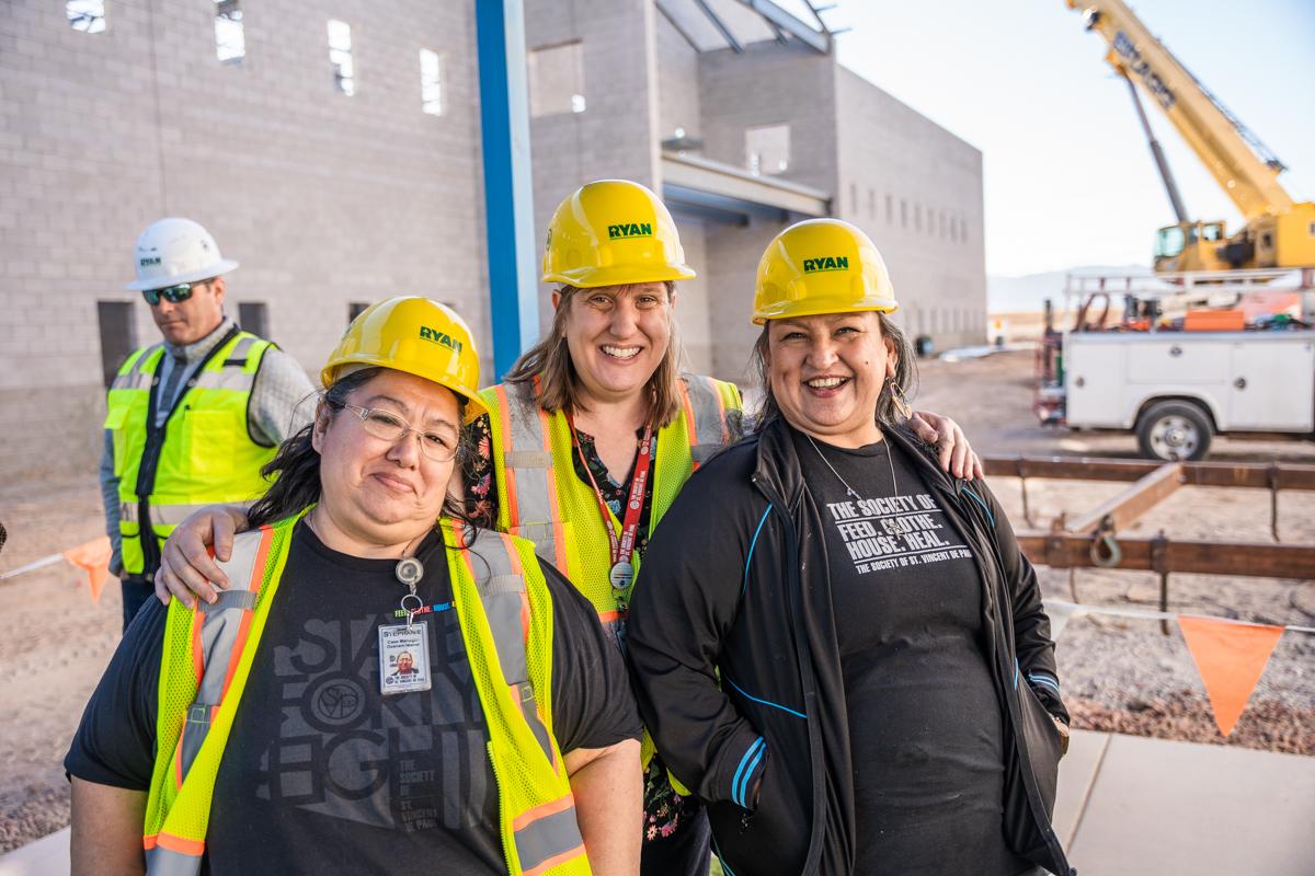 Ozanam Manor staff at Oz II topping off ceremony