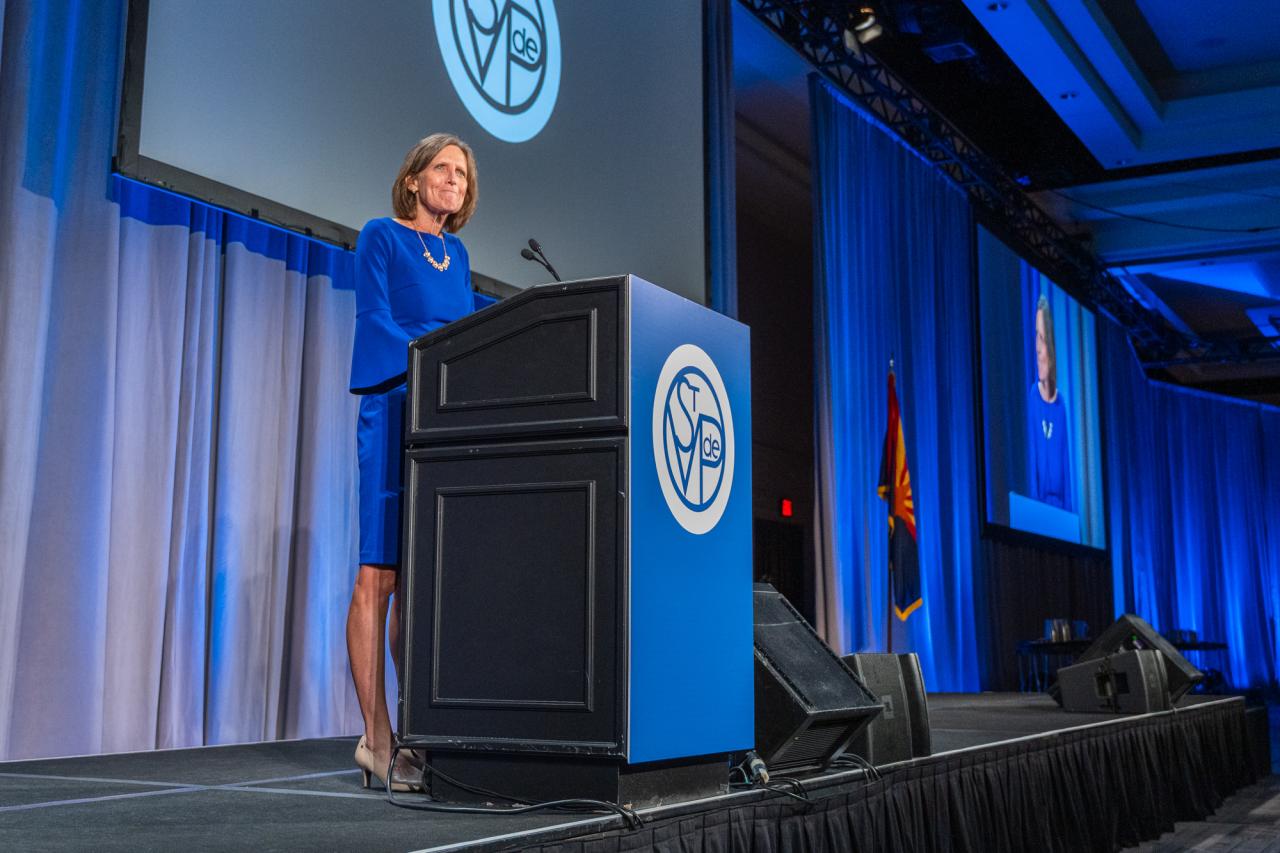 SVdP CEO Shannon Clancy at the 2025 Restoring Hope Community Breakfast